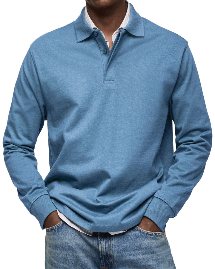 Caleb | Casual Long Sleeve Polo Shirt