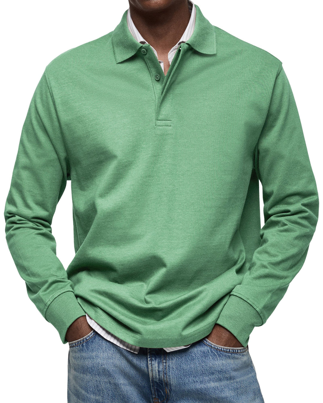 Caleb | Casual Long Sleeve Polo Shirt