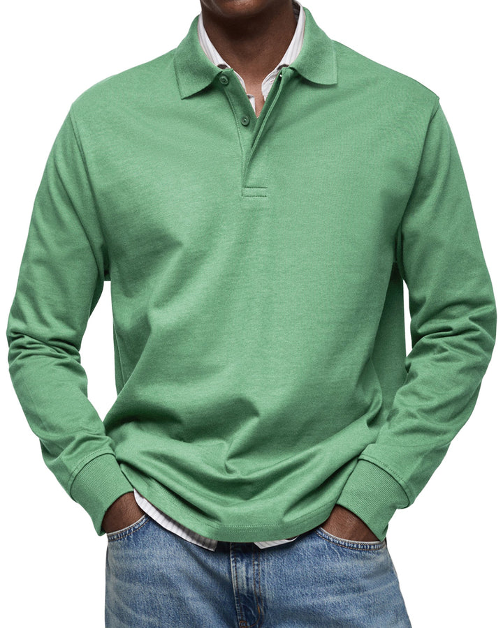 Caleb | Casual Long Sleeve Polo Shirt