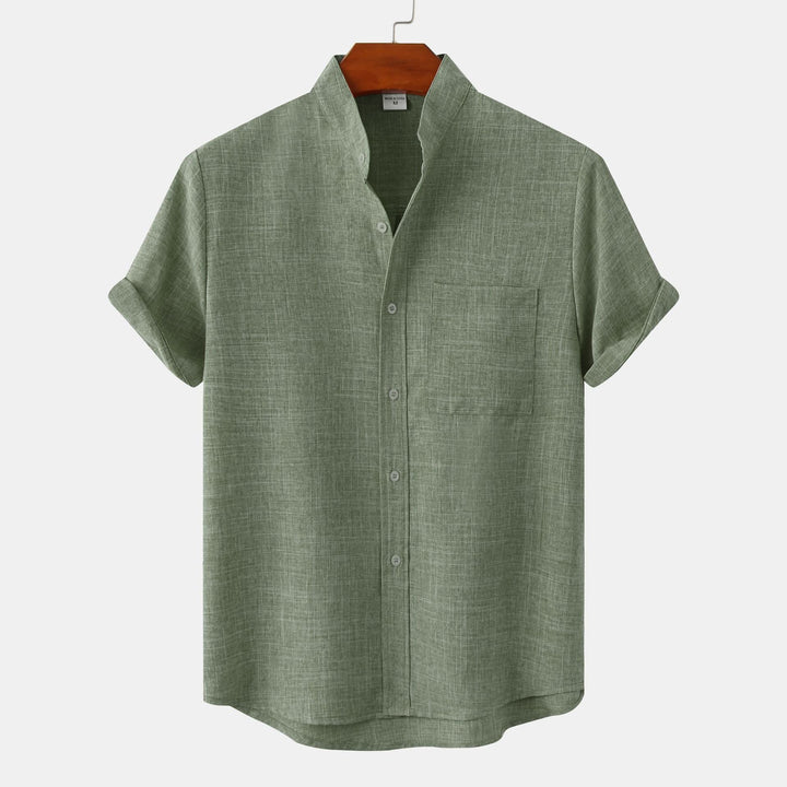 Benjamin | Solid Cotton Shirt with Buttons.