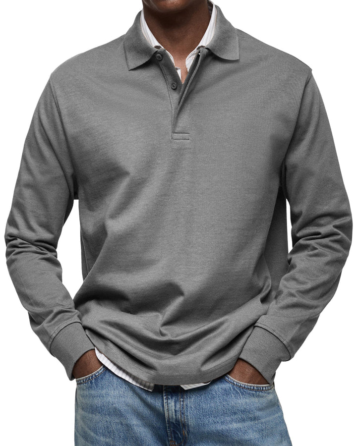 Caleb | Casual Long Sleeve Polo Shirt