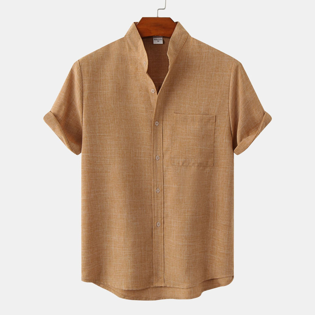 Benjamin | Solid Cotton Shirt with Buttons.