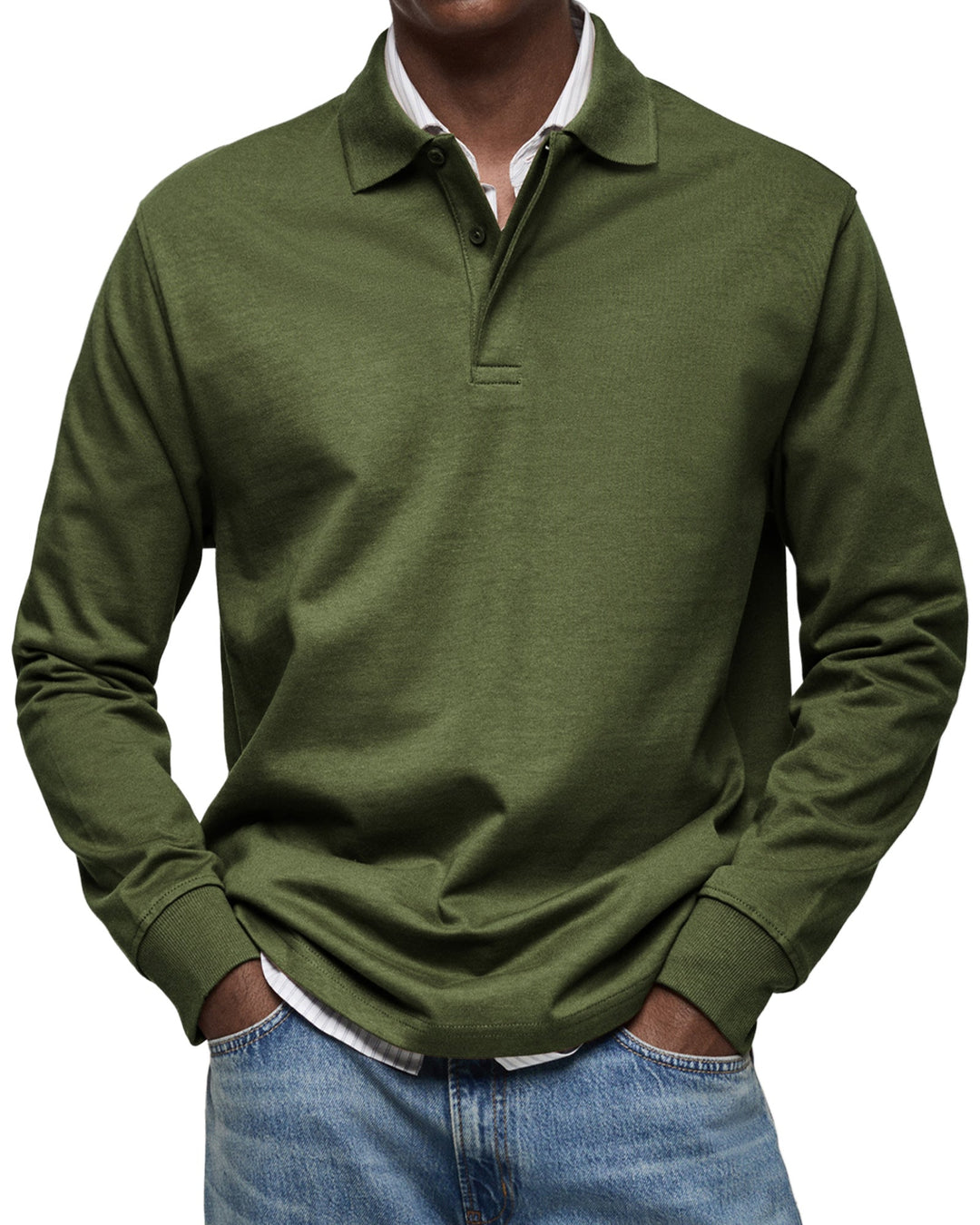 Caleb | Casual Long Sleeve Polo Shirt