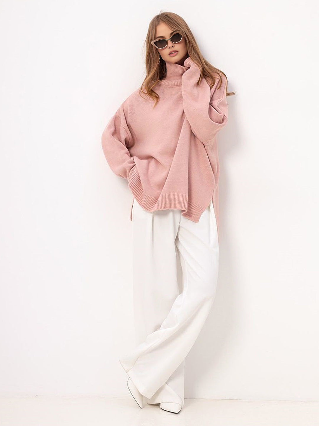 Sarah | Oversized Slit Sweater