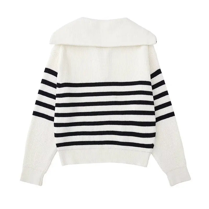 Brian | Striped Zip Sweater