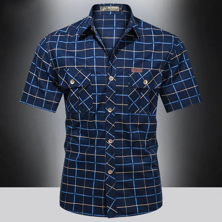 Austin | Elegant Short Sleeve Checkered Shirt