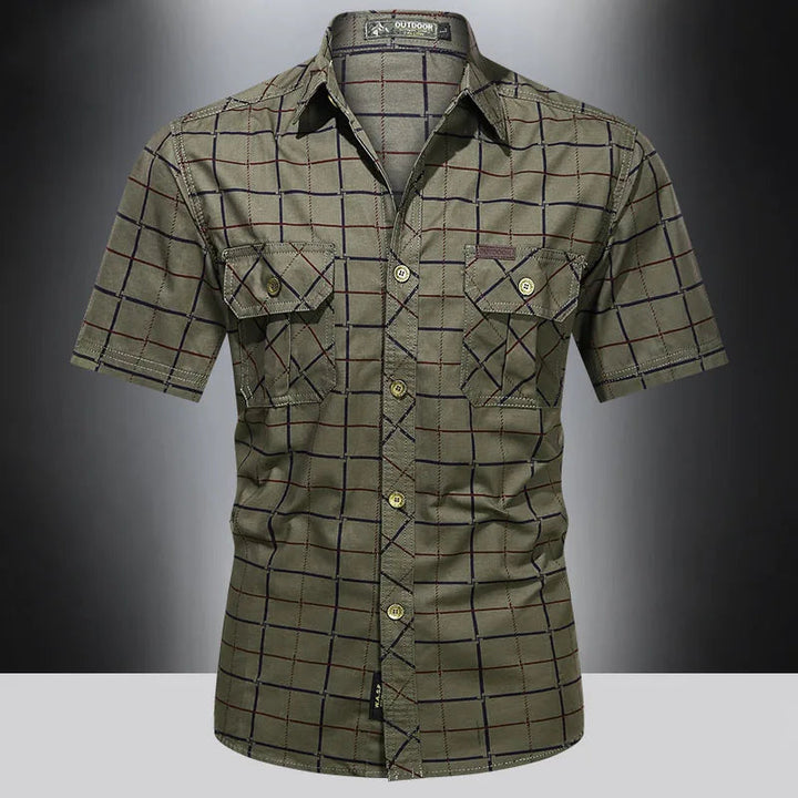 Austin | Elegant Short Sleeve Checkered Shirt