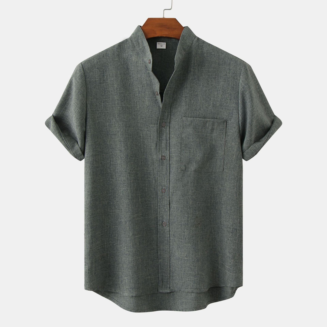 Benjamin | Solid Cotton Shirt with Buttons.