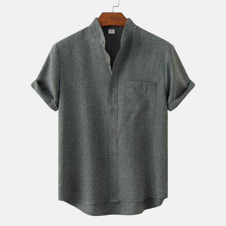 Benjamin | Solid Cotton Shirt with Buttons.