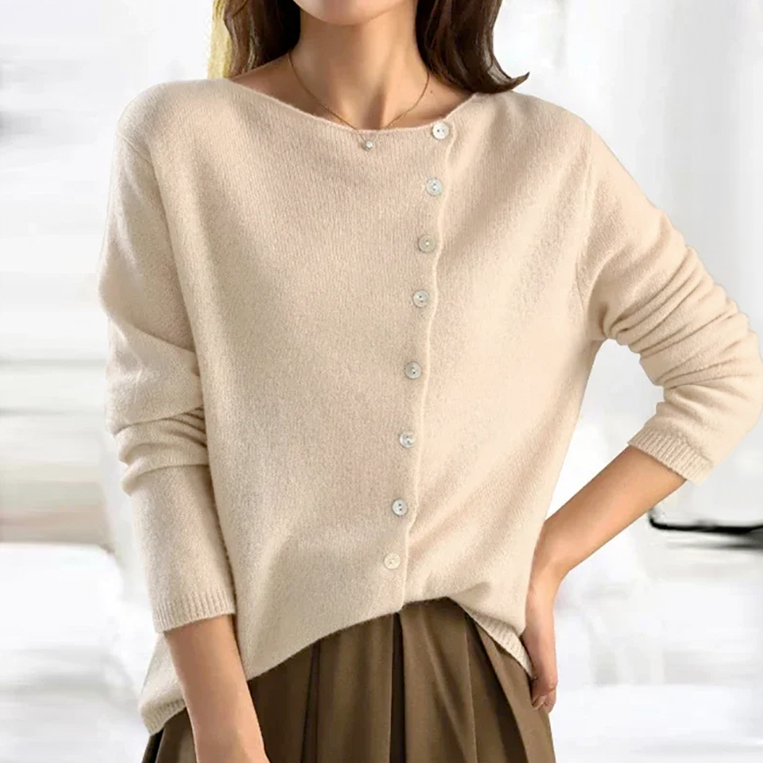 Nancy | Classic Knit Cardigan with Buttons